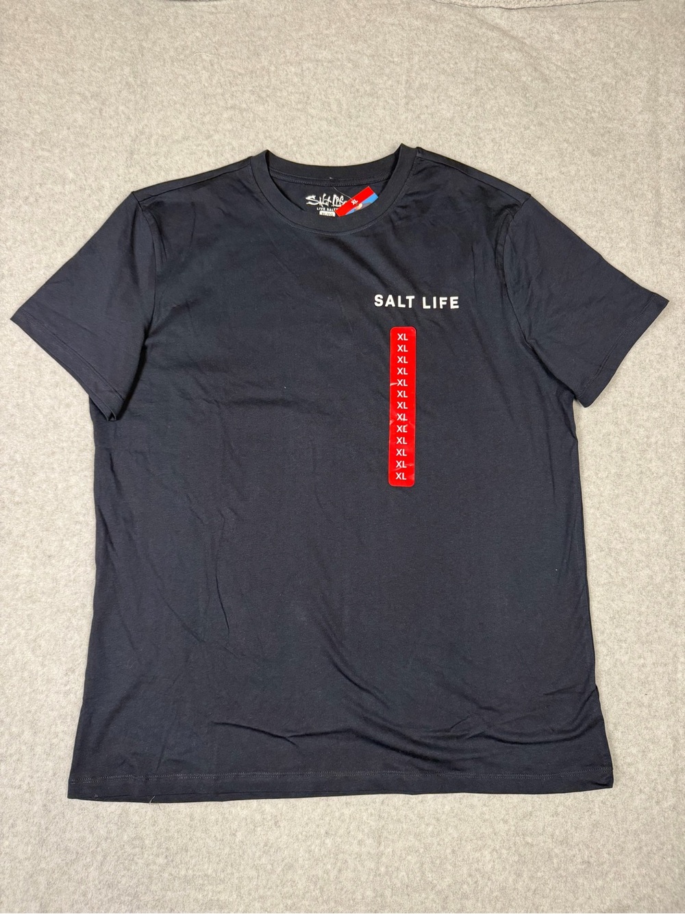 Salt Life Navy Short Sleeve Logo Tee, Merlin